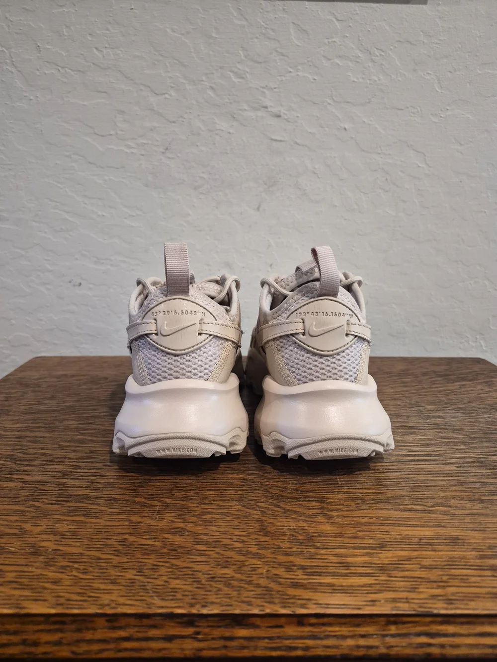 Nike Women's Beige/Light Pink React-Style Casual Trainer